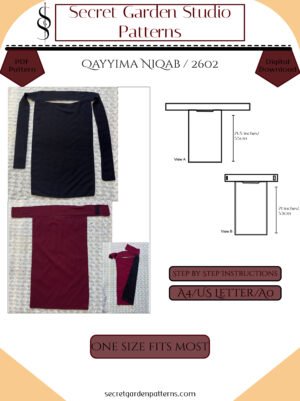 qayyima niqab 2602 cover Qayyima Niqab /2602 Digital PDF Sewing Pattern