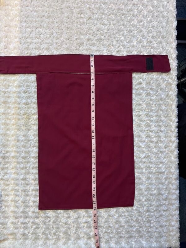 burgundy niqab with measuring tape