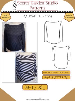 aaliyah tee cover m-xl Aaliyah tee pattern cover