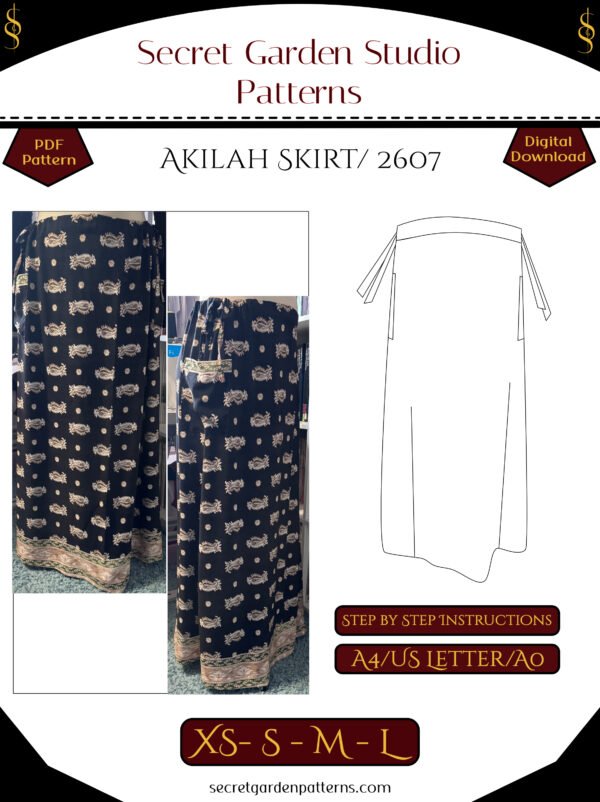 Akilah 2607 cover xs-l The Akilah Skirt is a beautifully modest maxi skirt designed with comfort, practicality, and timeless style in mind. Featuring a gentle A-line silhouette, a soft drawstring waistband, and roomy patch pockets, this skirt is made for everyday wear — whether you’re running errands, enjoying a quiet afternoon, or dressing it up for a special moment.